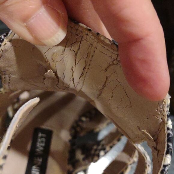 Vintage Nine West Snake Skin Western Cutout Booties Size 5 - Picture 8 of 9